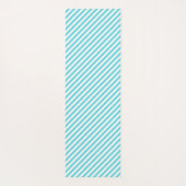 Classic blue and white diagonal stripes ヨガマット (裏面)