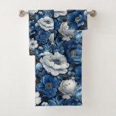Classic Blue and White Floral Bath Towel バスタオルセット (インサイチュ)