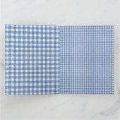 Classic Blue and White Gingham Check  カード (内部)
