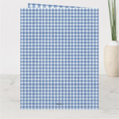 Classic Blue and White Gingham Check  カード (裏面)