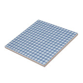 Classic Blue and White Gingham Check  タイル (側面)