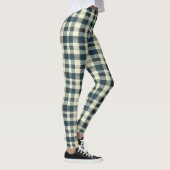 Classic Blue and White Plaid レギンス (右)