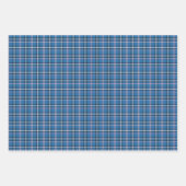 Classic Blue Black White Plaid ラッピングペーパーシート (正面3)