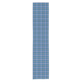 Classic Blue Black White Plaid Table Runner ショートテーブルランナー