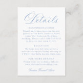 Classic Blue Calligraphy Wedding Details エンクロージャーカード (正面)