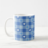 Classic Blue Checkered Coffee Mug コーヒーマグカップ (左)