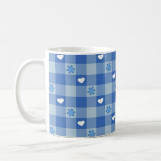 Classic Blue Checkered Coffee Mug コーヒーマグカップ