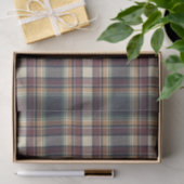 Classic Blue Dark Green Red Plaid Pattern Holiday 薄葉紙 (ギフト)