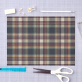 Classic Blue Dark Green Red Plaid Pattern Holiday 薄葉紙 (クラフト)