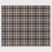 Classic Blue Dark Green Red Plaid Wrapping Paper ラッピングペーパー (フラット)