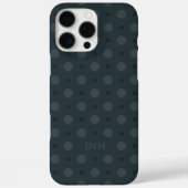Classic Blue Dots Pattern Custom Name Initials Case-Mate iPhoneケース (裏面)