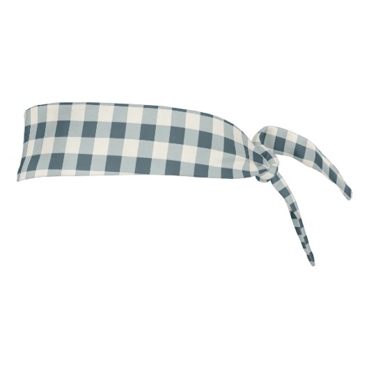 Classic Blue Farmhouse Gingham Style タイヘッドバンド (回転90)