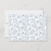 Classic Blue Floral Toile QR code RSVP (裏面)