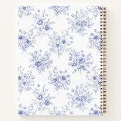 Classic Blue Flowers Floral Pattern Family Recipe  ノートブック (裏面)