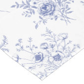 Classic Blue Flowers Pattern French blue toile ショートテーブルランナー (コーナー)