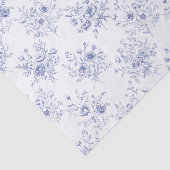 Classic Blue Flowers Pattern French blue toile  薄葉紙 (詳細)