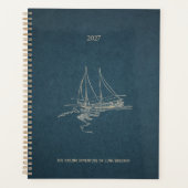 Classic Blue Gold Inspirational Sailing  プランナー手帳 (正面)