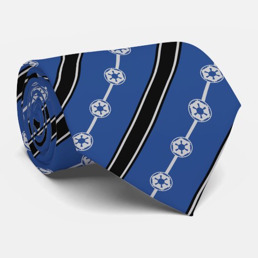 Classic Blue Grey Black Regimental Stripes Pattern ネクタイ (ロール)