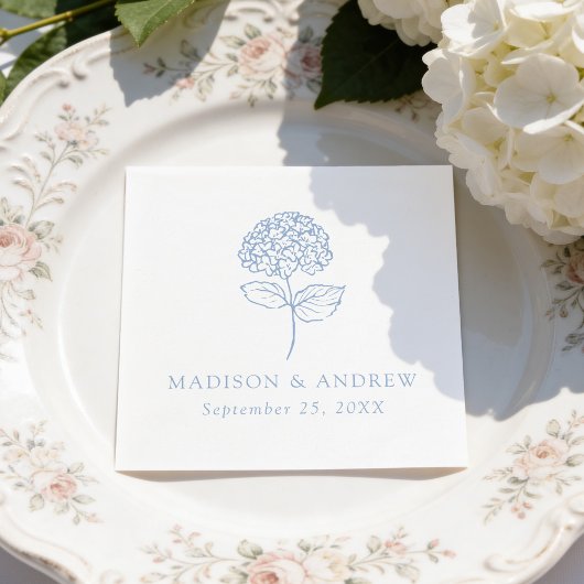 Classic Blue Hydrangea Wedding スタンダードカクテルナプキン