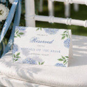 Classic Blue Hydrangea Wedding Reserved Seat Card カード