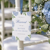 Classic Blue Hydrangea Wedding Reserved  Seat Card 招待状