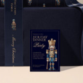 Classic blue nutcracker christmas invitation 招待状