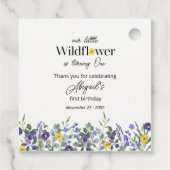 Classic Blue Our Little Wildflower 1st Birthday フェイバータグ (裏面)