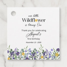 Classic Blue Our Little Wildflower 1st Birthday フェイバータグ