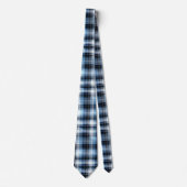 Classic Blue Plaid Pattern – Trendy Tartan Design ネクタイ (正面)