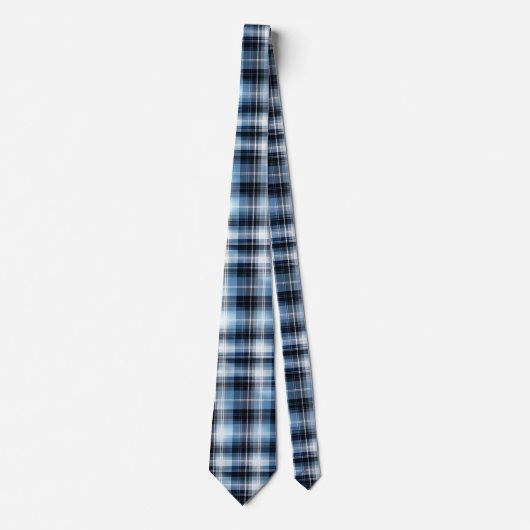 Classic Blue Plaid Pattern – Trendy Tartan Design ネクタイ (正面)