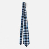 Classic Blue Plaid Pattern – Trendy Tartan Design ネクタイ (裏面)
