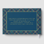 Classic Blue Plaid Polo Equestrian Baby Shower ゲストブック (裏面)