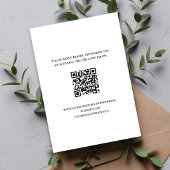Classic Blue QR Code Wedding Details Card エンクロージャーカード