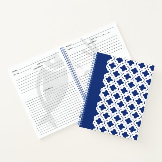 Classic Blue Recipe Notebook ノートブック (内部)
