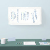 Classic Blue Script Wedding Signature Cocktails  横断幕 (トレードショー)