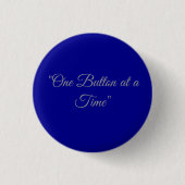 Classic Blue Solid Customizable Round Button Pin 缶バッジ (正面)