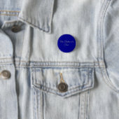 Classic Blue Solid Customizable Round Button Pin 缶バッジ (インサイチュ)