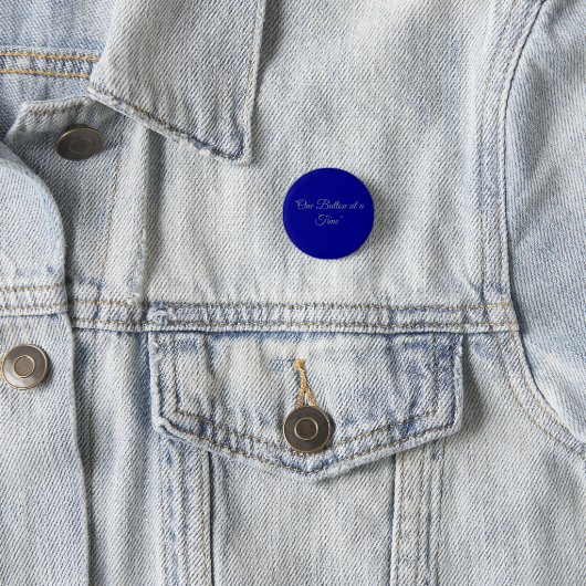 Classic Blue Solid Customizable Round Button Pin 缶バッジ (インサイチュ)