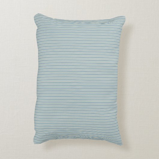 Classic Blue Stripe Accent Pillow アクセントクッション (裏面(縦))