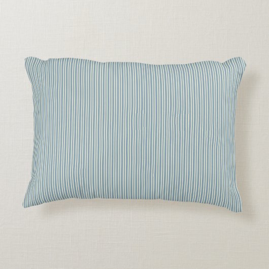 Classic Blue Stripe Accent Pillow アクセントクッション (裏面)