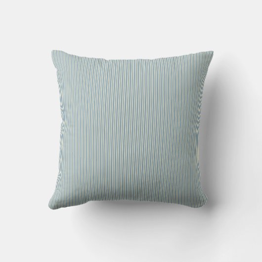 Classic Blue Stripe Accent Throw Pillow クッション (裏面)