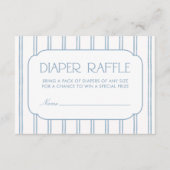 Classic Blue Striped Diaper Raffle エンクロージャーカード (正面)