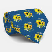 Classic Blue Sunflower Neck Tie ネクタイ (ロール)