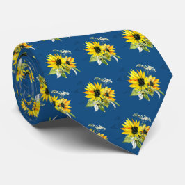 Classic Blue Sunflower Neck Tie ネクタイ
