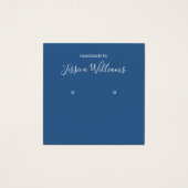 Classic Blue White QR Code Earring Display Card (正面)