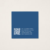 Classic Blue White QR Code Earring Display Card (裏面)