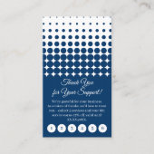 Classic Blue & White with Logo Thank You Punch ロイヤリティカード (正面)