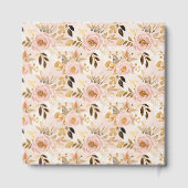 Classic Blush Gold Boho Wedding Guest Book Signing ゲストブック (裏面)