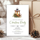 Classic Bohemian Earthy Watercolor Christmas Party 招待状