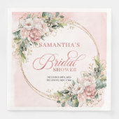 Classic Bohemian Light Pink Flowers Bridal Shower (正面)